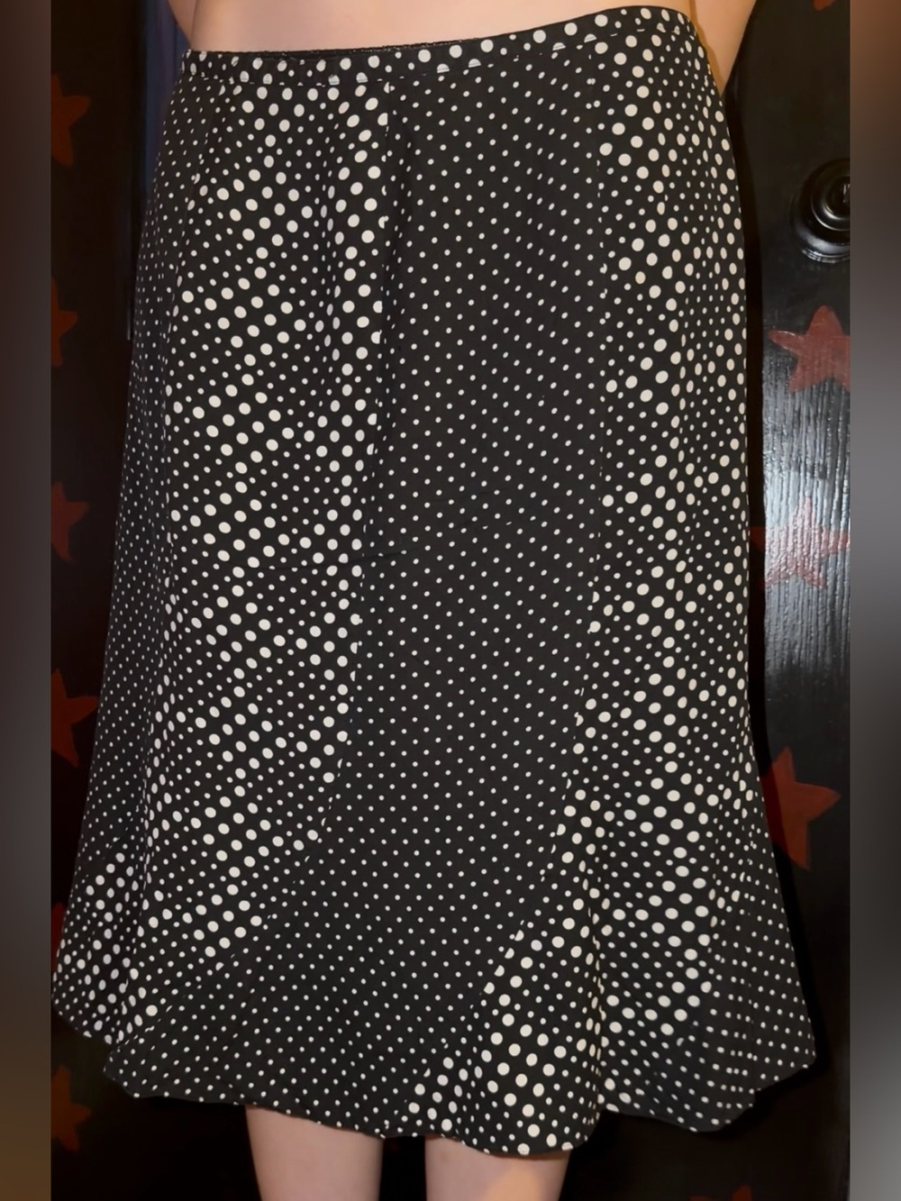 Black and White Polka Dot skirt